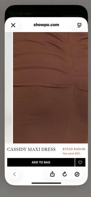Showpo new Cassidy Brown Backless Gold Trim Bodycon Dress thumbnail 5