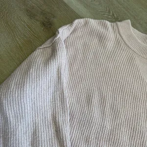 Aerie Light Pink Ribbed Knit Pullover Sweater thumbnail 3