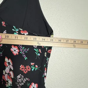 Gap Women‎ Size 6 Maxi Sleeveless Floral Summer Black Dress thumbnail 6