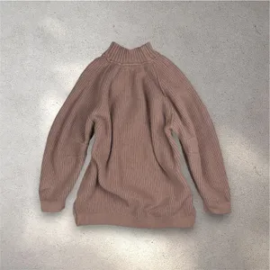 Free People Sunbeam Sweater Women's XS Antler Brown Oversized Mock Neck Autumn thumbnail 3