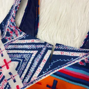 FP Movement Women Blue Multi Geometric Southwestern Sports Bra Crop Top Size M thumbnail 2