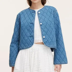 kate spade new york x Target Medium Blue Quilted Denim Jacket - Large thumbnail 1