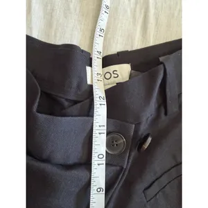 COS Wide Leg Culottes Women 4 Black Linen Blend Crop Pants thumbnail 8