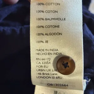 Anthropologie Pilcro and the Letterpress Navy Blue Relaxed Fit Cotton Blouse XS thumbnail 9