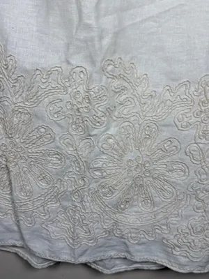 NWT MSSP/ MAX STUDIO Cream Linen Embroidered Sleeveless Dress Sz XS Sheath thumbnail 3