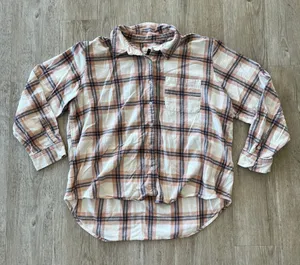 Womens Universal Thread Pink Plaid Button Up - XXL thumbnail 1