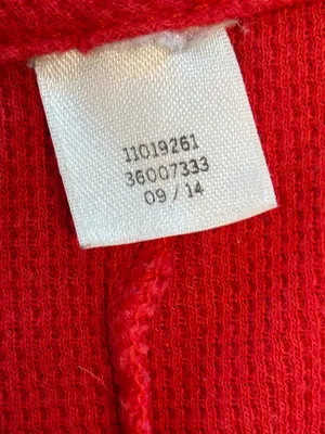 VS PINK Naughty Not Nice One Piece Onesie Pajamas Thermal Butt Flap Red Small thumbnail 12
