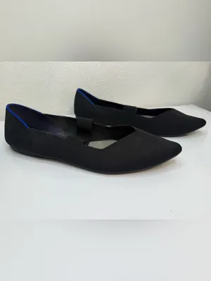 Rothy’s Black Pointed Toe Mary Jane Knit Flats Size 12 thumbnail 4