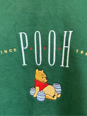 Disney Parks Winnie the Pooh Pullover Sweatshirt Green Size Medium Adult thumbnail 5