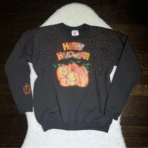 Hanes Hand Painted Halloween Crewneck Sweatshirt thumbnail 1