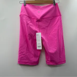CRZ YOGA Light Purple Pink High Rise Yoga Shorts 9.5" Inseam Sz‎ M NEW thumbnail 2