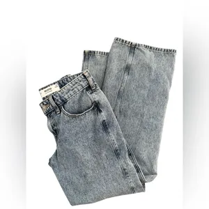 Hollister Low-Rise Medium Wash Baggy Jeans 25X31” Med Wash 100% Cotton Wide Leg thumbnail 3