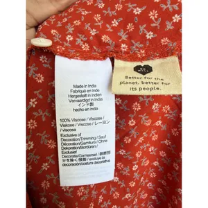Madewell Red Floral Challis Button-Front Mini Dress in Tiny‎ Daisy Size 1X NWT thumbnail 7