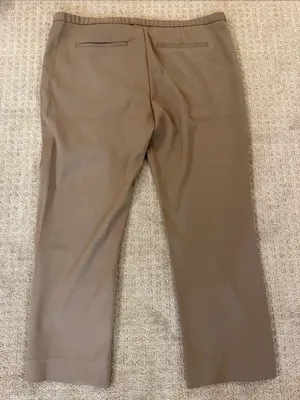 Abercrombie & Fitch Low Rise Slim Boot Pants Brown Taupe Size 18S Y2K Workwear thumbnail 8
