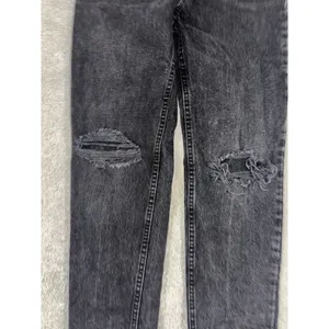 zara‎ black straight jeans distressed size 0 EUC thumbnail 3