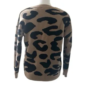 Leopard Print Sweater - Tan and Black thumbnail 6