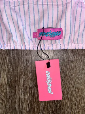 Edikted Pinstripe Tube Top thumbnail 2