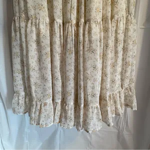 Altar'd State Prairie Dress Small Long Floral Smocked Tiered Cottagecore‎ Maxi thumbnail 6