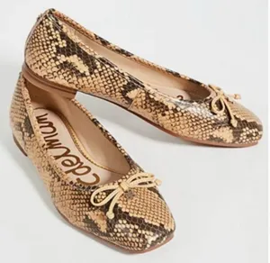 Jillie Snakeskin Print Ballet Flats thumbnail 4