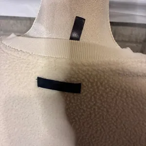 Fabletics Womens Sherpa Fleece Sweatshirt‎ Cream Off White Pullover XL thumbnail 3