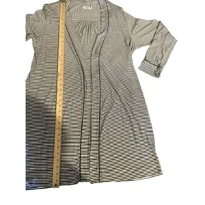 UGG Women’s Black / White Stripe Robe Kimono Size L thumbnail 6