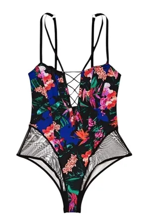 Victoria’S Secret Very Sexy Nwt Lace-Up Corset Teddy thumbnail 1