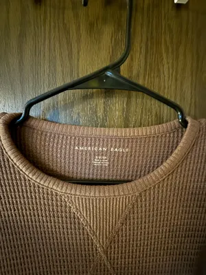 American Eagle Outfitters brown waffle top  thumbnail 2