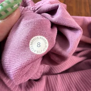 Lululemon High Rise Ribbed Leggings Mauve Pink Size 8 Activewear Yoga Pants thumbnail 3