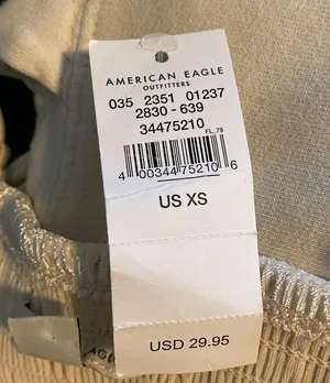 American Eagle NWT XS Cream Velvety Soft Baby Doll Spaghetti Strap Top thumbnail 6