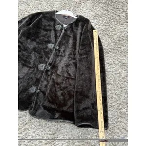 NWT Universal Thread Women Black Faux Fur Toggle Jacket Coat Pockets Size XL thumbnail 12