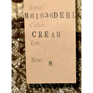 NWT Mandalay Cream Floral Lace Beaded Sequin Mermaid Evening Gown Dress Size 8 thumbnail 15