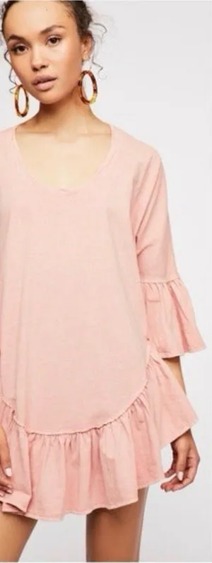 Free People Coral V-Neck Tunic thumbnail 1