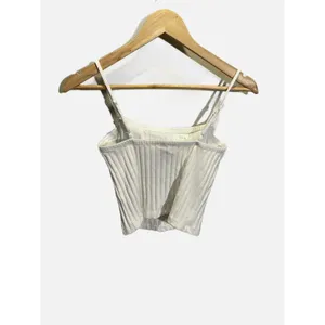 Universal Thread Cami Tank Top Womens XS White Ribbed‎ Cropped Casual Basic thumbnail 3