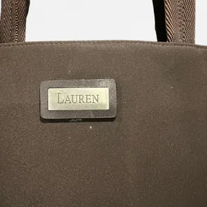 Ralph Lauren Chocolate Brown Nylon Mini Tote Shoulder Bag Classic Preppy Y2K thumbnail 5