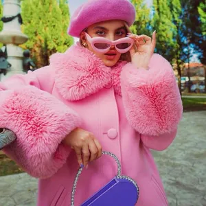Fashion Inflated Cat-eye Oversized Frame Sexy Lip Candy Glasses Trendy Designer thumbnail 3