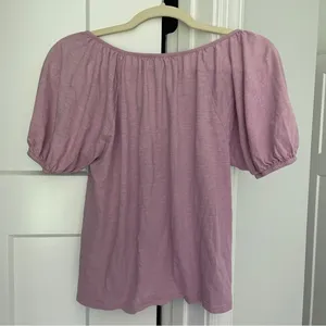 Boden‎ Purple Cotton V Neck Top Size 4 thumbnail 4