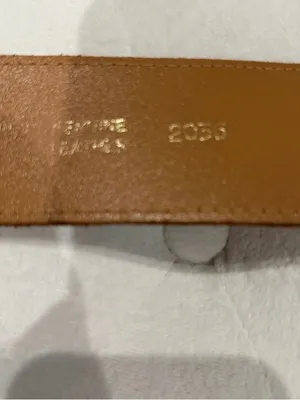 Women’s leather belt with 2 tone buckle thumbnail 5