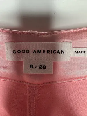 Good American Bubble Pink Satin Trousers Dress Pants Size 6/28 thumbnail 9