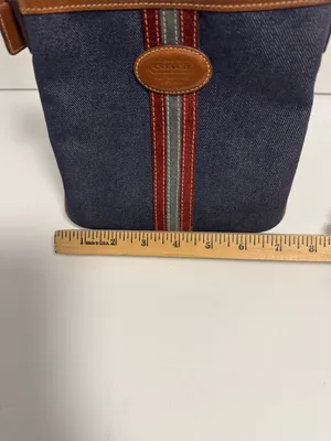 Coach Heritage Stripe Denim Vintage Crossbody Denim and Leather Trim thumbnail 13
