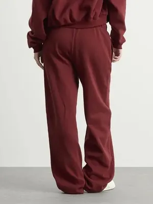 Skims (Gar) Cotton Fleece Classic Straight Leg Pant | Color MERLOT | Size Large thumbnail 4