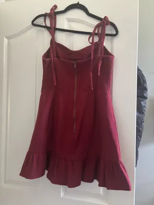 Maroon Mini Dress Red Size M thumbnail 3