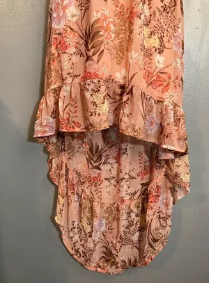 As U Wish pink floral high low dress nwt thumbnail 3