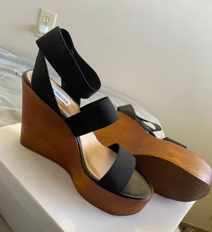 Steve Madden Blondy Black Wedge thumbnail 5