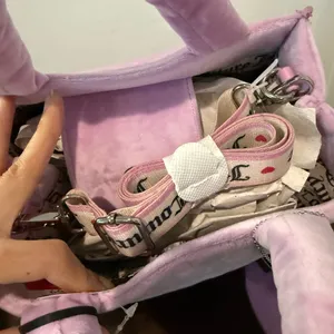 NWT! Juicy Couture Y2K Lavender Mini Tote with Heart Charm thumbnail 6