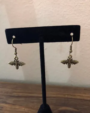 Handmade Little Bee / Butterfly Insect Earrings thumbnail 2
