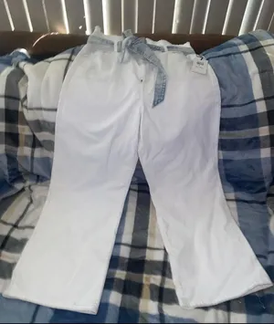 $205 Womens White Casual Wide Leg Jeans Denim Pants US Size 33 thumbnail 2