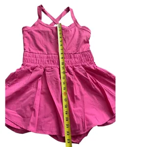Unbranded Exercise Dress Large Pink‎ Crossback Smocked Waist Athleisure Active thumbnail 6