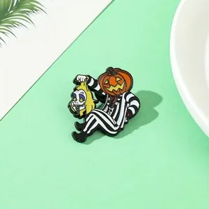 Cute Cartoon Character Halloween Pumpkin Metal Pin‎ thumbnail 2