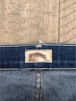 MOTHER The Hustler Ankle Fray Kick Flare Jeans in Home Movies Wash Women’s 27 thumbnail 11