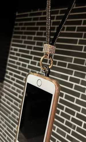 Rhinestone Keychain White thumbnail 3